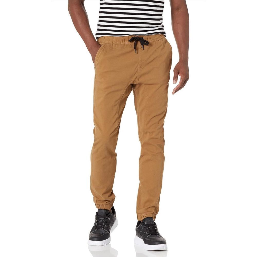 NEW Tan WT02 Men's Twill Jogger Pants 32/30 M